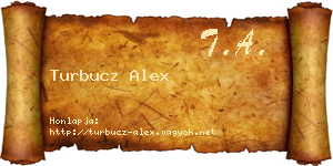 Turbucz Alex névjegykártya